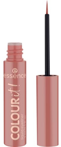essence COLOUR it! liquid eyeliner, Nr. 04, Rot, langanhaltend, hochpigmentiert, schnelltrocknend, farbintensiv, matt, vegan, ohne Mikroplastikpartikel, Nanopartikel frei, ohne Parfüm, 1er Pack (3ml)