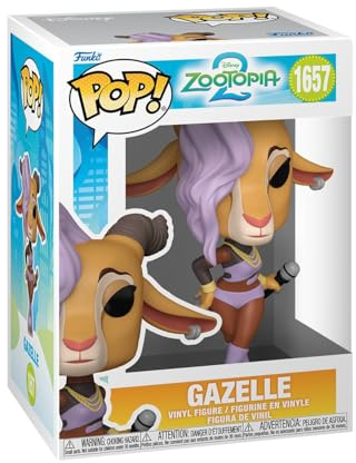 Funko POP! Disney: Zootopia 2 - Gazelle | Offizielles Cartoon/Animation Merch - Vinyl Sammelfigur als Regal Deko - Geschenkidee zum Geburtstag für Fans und Sammler