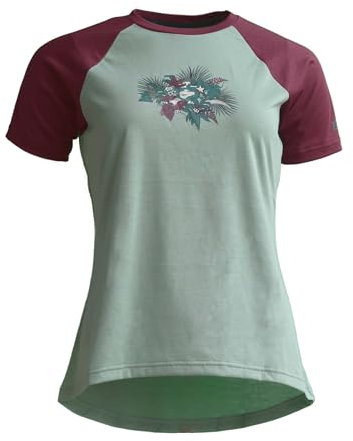 Zimtstern Damen Riderz MTB Trikot, Granite Green-Windsor Wine, XS