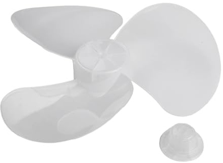 10inch Fan Blade 3 Leaves Plastic Trefoil Stand Desk Fan Fanner Leaves for Standing Pedestal Floor Wall Table Fanner Blade(White)