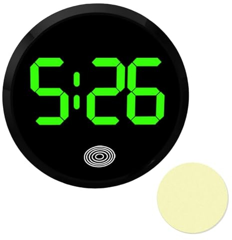 Horloge de tableau de bord de voiture, horloge électronique autocollante pour tableau de bord de voiture, horlogeélectronique de voiture, mini numérique pour véhicules, camions, camping-cars et maison