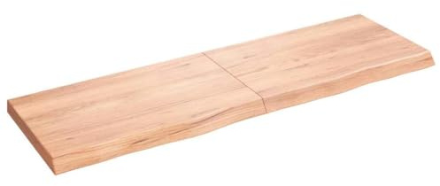 Teenpull Light Brown Table Top, 160 x 50 x (2-6) cm, Solid Wood Treated, Foldable, for Desk, Office Table, Furniture Worktop