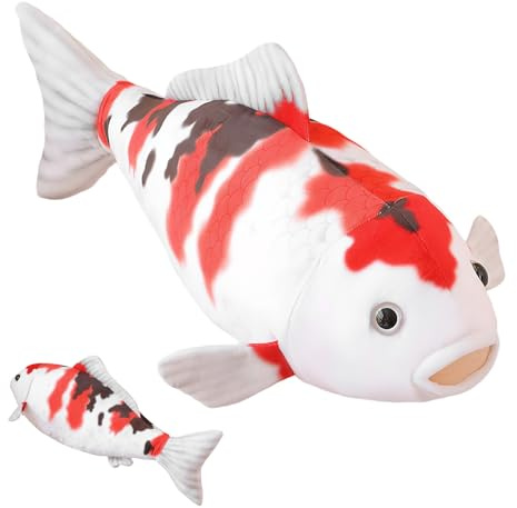 Koi Füllkissen, 74,6 cm (29,5 Zoll), Koi-Füllkissen, Plüschkissen für Erwachsene, Kinder, Freundin, Valentinstagsgeschenk, Geburtstagsgeschenk, Mädchen, N