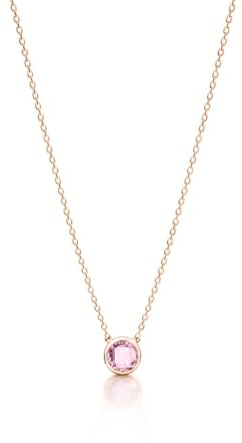 Collier femme en or 18 carats (750) – 1,3 g – pierre rose minimaliste – idée cadeau – Salia Gold Paris