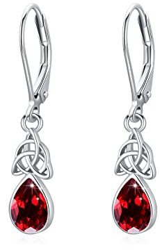 REDSUN Mondstein Tropfen Ohrringe 925 Sterling Silber Damen Keltischer Schmuck Leverback Mondstein/Türkis/Opal Hypoallergen Elegante Hängende Ohrringe Geschenk für Freundin Frau Mutter Geburtstag