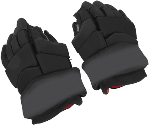 Mimdixy Eishockey-Handschuhe, Daumenverriegelungssystem für Erwachsene, Straßenhockey-Handschuhe, Hocky-Spielerhandschuh, biegsame Fingerschutzhandschuhe für Eishockey, Unihockey, (8 Zoll)