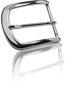 Gürtelschnalle Buckle 40mm Metall Silber Poliert - Buckle London - Dornschliesse Für Gürtel Mit 4cm Breite - Silberfarben Poliert