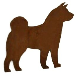 Gartendekoshop24 – Gartenstecker Rost Hund „Akita Inu“ 117/45 cm. Rost Stecker Hund Dog aus Edelrost, handgefertigt, für draußen. Hundestecker Akita aus Rost, tolle Geschenkidee für Akita Fans.
