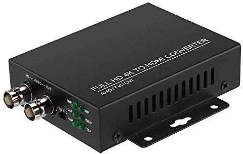 Eyoyo TVI/CVI/AHD to HDMI Converter, 4K Full HD BNC to HDMI Adapter for 720P/1080P/3MP/5MP/8MP CCTV DVR, Video Signal Converter for Monitor and HDTV