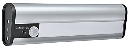 LEDVANCE LED Batteriebetriebene Leuchte, Leuchte für Innenanwendungen, Bewegungssensor, Tag-Nacht-Sensor, Kaltweiß, 200,0 mm x 50,0 mm x 22,0 mm, Linear LED Mobile USB