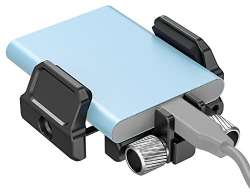 SMALLRIG SSD Mount Bracket SSD Holder for Samsung T5 SSD, for SanDisk SSD, for SanDisk SSD T5, Compatible Cage for BMPCC 4K & 6K, for Z Cam E2 & for Sigma fp - BSH2343