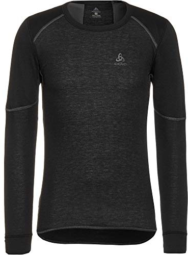 Odlo Herren Thermounterwäsche Active X-warm Thermoshirt Skiunterwäsche Mit Rundhals Funktionsunterwäsche Langarm Shirt, Schwarz, L EU