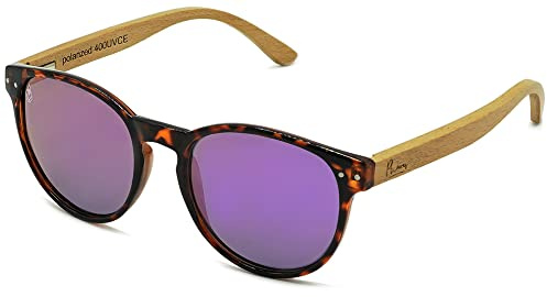 Phieres Phainted in Peace Tortoise | Holzoptik-Sonnenbrille I Lila/Braun