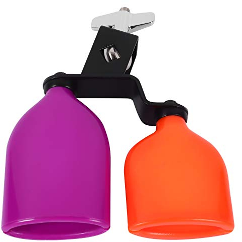 Milisten Drum Jam Block Set Kunststoff Cowbell für Drum Set High Und Low Töne Double Mounted Cowbell Kit Percussion Instrumente Latin Drum Instrument