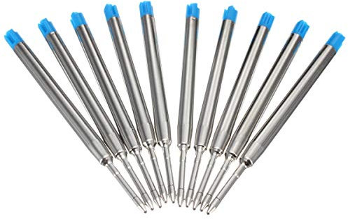 Parker Compatible Pen Refills - 10 Pack (Black or Blue Ink, Medium Nib)