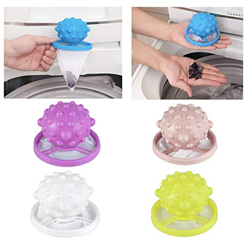 HOODO Washing Machine Lint Filter Bag Laundry Mesh Hair Catcher Floating Ball Pouch Cleaning Suction Hair Remover Stick Bag Wash Ball Removal tool