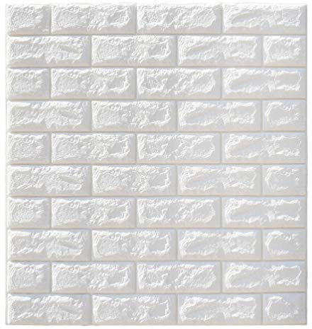 ifundom Panneaux muraux 3D, Papier Peint Autocollant 3D en Mousse PE étanche pour décoration Murale intérieure, Mur TV, Salle de Bain, Cuisine, Salon