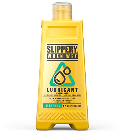 SLIPPERY WHEN WET Vegan Gleitgel Aloe Vera wasserbasierend 300ml – Gefühlsechtes Gleitgel für Männer und Frauen in der XXL Flasche