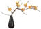 LEMCC Künstliche Kirschblüten-Zweig, hohe künstliche orangefarbene Kirschblüten mit Langen Zweigstielen für Garten, Zuhause, Hochzeit, Party, Dekoration, Vase, 87 cm