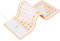 ASHATA Waterproof Silicone Keyboard,Foldable Flexible Wired USB Mini Dustproof Silent Keyboard 85 Keys,Lightweight & Portable,Soft Comfortable to Use,for PC Laptops(orange)