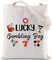 ZJXHPO Casino-Liebhaber, Geschenk, Glücksbringer-Tasche, Hängetasche, Bargeldtasche für Gambler Pokerspieler, Lucky Tote Bag, 23.5*17 cm