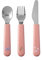 Mepal - set de cubiertos infantiles de 3 piezas - cubiertos infantiles - set de cubiertos con tenedor, cuchillo y cuchara para niños - apto para el lavajillas - Flowers & Butterflies