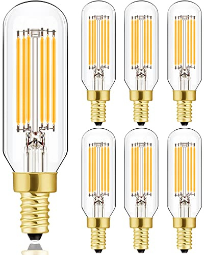 LEOOLS E12 LED Bulb Dimmable 6W Equal 60 watt Light Bulb Soft White 3000K T6 T25 E12 Candelabra Bulb 60 watt for Chandeliers,Ceiling Fan,Pendant,Wall sconces AC120V 600LM e12 Light Bulb 6Pack