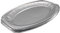 Enpack - 100 Stück Alu-Servierplatte - 43 x 29 cm - Ovaler Einweg-Aluservierteller - Große Grilltablett - Aufschnittplatte für Catering und Partys