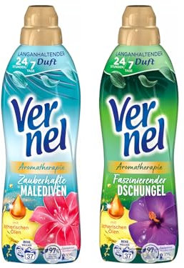 Vernel Aromatherapie Probier Set, 2 Sorten (2 x 800ml), Faszinierender Dschungel und Zauberhafte Malediven