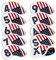 Aliennana Golf Magnetic Iron Head Covers Set 10pcs/Set - USA Flag Pattern Leather Iron Club Cover - Weather Resistant