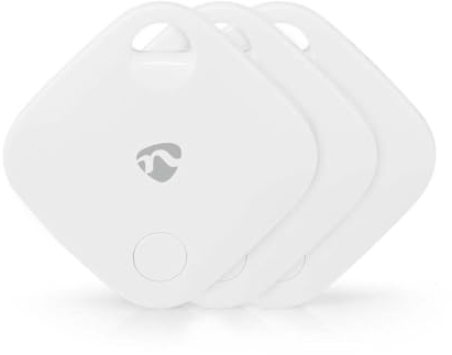 Nedis Schlüssel-Finder | Batteriebetrieben | 3X CR2032 | Batterien enthalten | Bluetooth® Version: 5.1 | Batterie Lebensdauer bis zu: 1 Jahre | Weiss | 3 Stück