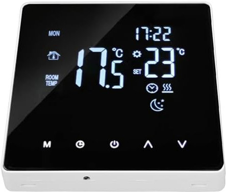 Intelligenter Temperaturregler, Touchscreen-Thermostat Hochpräziser NTC-Sensor AC 90-240 V Duale Temperaturanzeige Intelligentes Timing für Freizeitorte (3A mit WiFi-Verbindung)