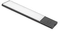 Emuca - LED-Einbauleuchte Kaus Black USB Aufladbar mit Berührungssensor, 240mm, Schwarz, Kunststoff und Aluminium