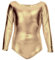Balletttrikot für Mädchen, langärmelig, Rundhalsausschnitt, Tanz-Trikot, für Gymnastik, Ballerina,, gold, 6 Jahre