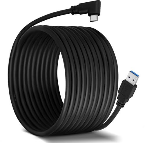 AXFEE 16.4FT Virtual Reality Headset 6.5MM Link Cable Compatible with Meta/Oculus Quest 3/2/1 VR Headset and Gaming PC, 5Gbps High Speed Data Transfer USB 3.0 Type A to C Link Cable