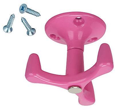 Fix&Easy 10 x Garderobenhaken pink Kleiderhaken Deckenhaken Drehhaken 3-fach Haken unterbau drehbar für Garderobe Kleiderschrank Mützenablage