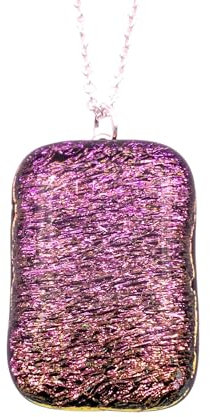 Pendentif en verre, pendentif en verre dichroïque, pendentif en verre fait à la main, pendentif en verre fondu, pendentif en verre dichroïque fait main, pendentif arc-en-ciel, pendentif multicolore,