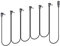GINTOOYUN Guitar Effector Topology Power Supply Cable DC 5.5mm x 2.1mm 1 Female to 6 Right Angled 90 Degree Male Effector Extension Power Cable for Guitar Effect Pedal (1 to 6)