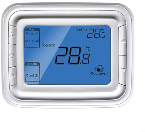 Panel de control remoto de aire acondicionado, pantalla LCD, termostato de temperatura, bobina de aire acondicionado, panel controlador de alambre