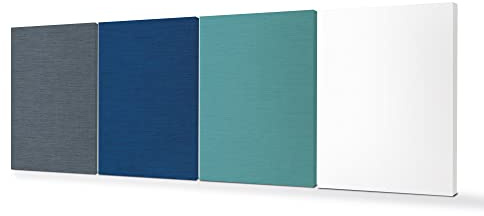 SILENT4® Schallabsorber Wand 4er Set à 114x72x5cm für Räume bis 20m² Akustikbild Akustikpaneele aus Akustikvlies mit Stoffbezug, Klettverschluss- & Schraubmontage, messbar verbesserte Raumakustik