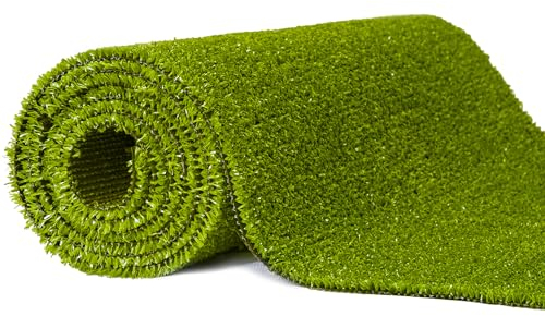 Mazovia Kunstrasen Rasenteppich für Garten Balkone Terrassen Wintergärten Biergärten - Höhe: 6 mm Meterware Wasserdurchlässig - Grün 300 x 600 cm