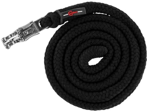 Covalliero Führstrick Classic Soft schwarz mit Panikhaken, Größe:Panikhaken