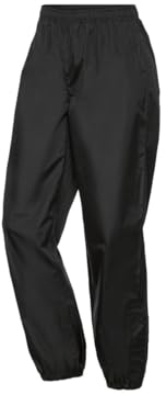 Rocktrail Damen Regenhose leicht und atmungsaktiv Wind- und wasserdicht (DE/NL/SE/PL, Alphanumerisch, M, Regular, Regular, Schwarz)