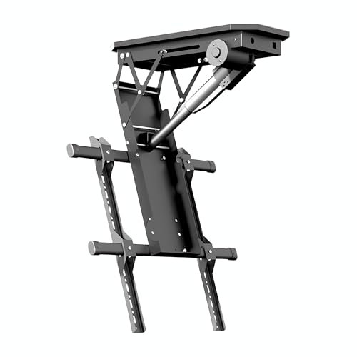 Soporte De TV Motorizado para Techo, Elevador De TV Motorizado para Televisores De 50-90 Pulgadas, Sistema De Detección Anticolisión Incorporado, Ajuste De Ángulo De 0-85° (50-90 Inch)