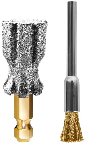 Anti-Clogging Pet Nail Grinder Head, Faster Cooling Dog Nail Grinding Bit with Steel Brush Compatible with Casfuy & Many Brands for Small Medium Large & Anxious Dogs - Don't Cover It