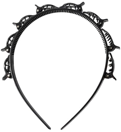 Haarreif Mit Klammern - 1/2/4 Stück Haarreifen Mit Klammern | Hairpin Headband | Headband With Clips | Twist Clip Stirnband | Doppellagiges Frisur Haarnadel Stirnband | Haarschmuck Für Damen