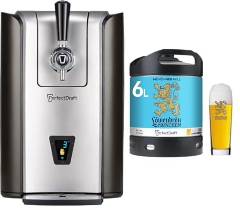 Bundle aus PerfectDraft Pro Zapfanlage + Löwenbräu Original Helles aus München, Bier Perfect Draft (1 x 6l) Mehrweg Fassbier