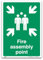 Panneau « Fire Assembly Point » – Panneau en plastique rigide de 3 mm – Sécurité incendie – Signalisation de sécurité obligatoire (A2-594 x 420 mm)