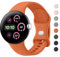 Oumida Bracelet Compatible avec Google Pixel Watch 2 / Pixel Watch, Silicone Souple Sport, Orange, Taille S