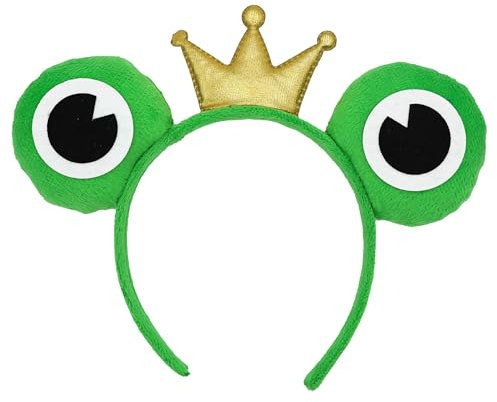 Cologne Collection Froschkönig Haarreif in Grün | Kopfschmuck Accessoire | Haarschmuck für Damen, Herren & Kinder